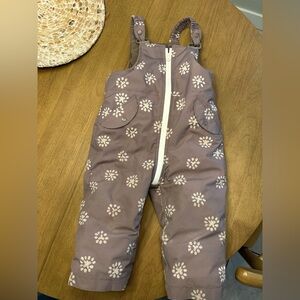 Zara Kids Mauve Floral Snow Pants